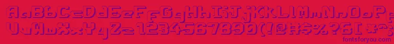 Ensignfs Font – Purple Fonts on Red Background