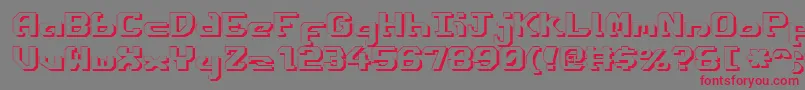 フォントEnsignfs – 赤い文字の灰色の背景