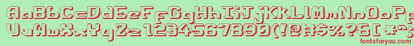 Ensignfs Font – Red Fonts on Green Background