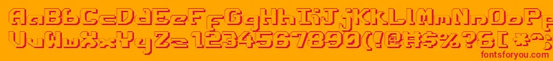 Ensignfs Font – Red Fonts on Orange Background