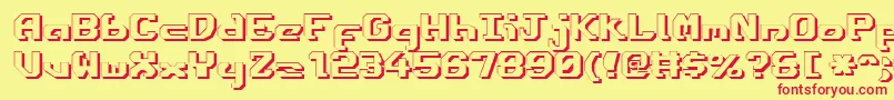 Ensignfs Font – Red Fonts on Yellow Background