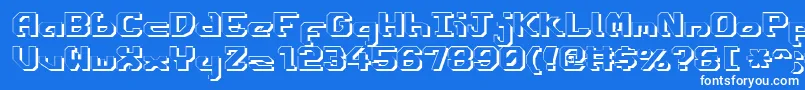 フォントEnsignfs – 青い背景に白い文字