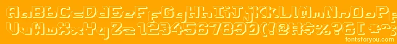 Ensignfs Font – Yellow Fonts on Orange Background