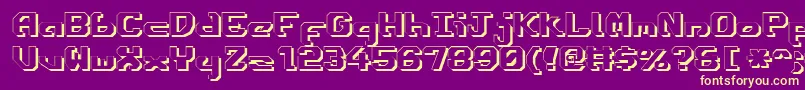 Ensignfs Font – Yellow Fonts on Purple Background