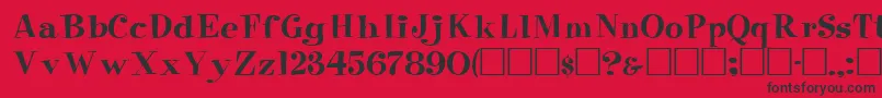 Police PixieRegular – polices noires sur fond rouge