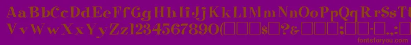 PixieRegular Font – Brown Fonts on Purple Background