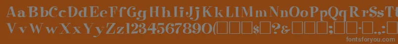PixieRegular-Schriftart – Graue Schriften auf braunem Hintergrund