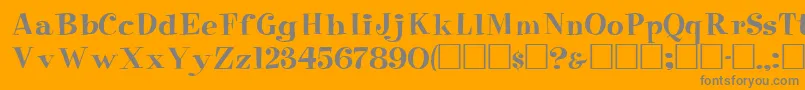 Шрифт PixieRegular – серые шрифты на оранжевом фоне