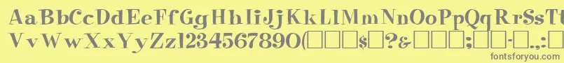 PixieRegular Font – Gray Fonts on Yellow Background