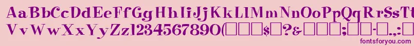 PixieRegular-Schriftart – Violette Schriften auf rosa Hintergrund