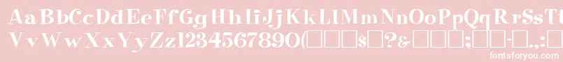 PixieRegular-Schriftart – Weiße Schriften auf rosa Hintergrund