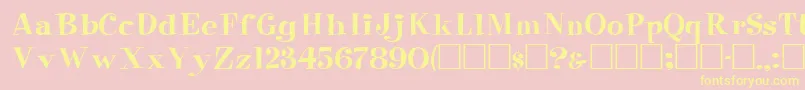 fuente PixieRegular – Fuentes Amarillas Sobre Fondo Rosa