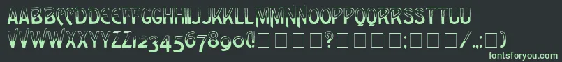 フォントLeakinDisplayCapsSsi – 黒い背景に緑の文字