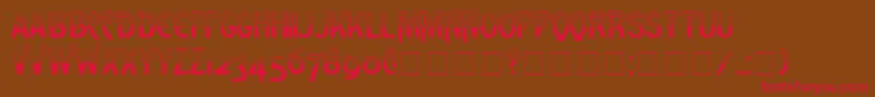 LeakinDisplayCapsSsi Font – Red Fonts on Brown Background