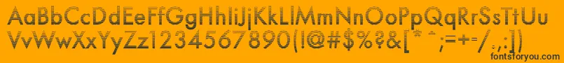 Neuro5Db Font – Black Fonts on Orange Background