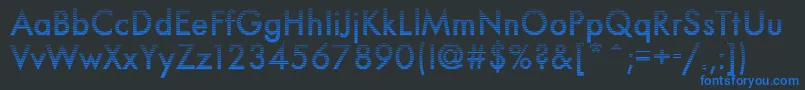 Neuro5Db Font – Blue Fonts on Black Background