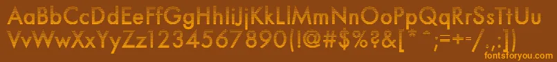 Neuro5Db Font – Orange Fonts on Brown Background