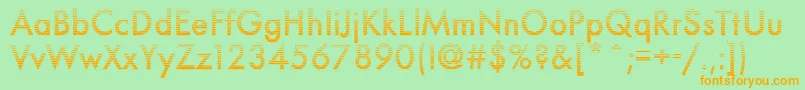 Neuro5Db Font – Orange Fonts on Green Background