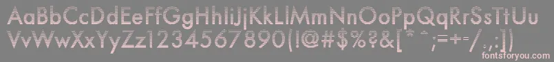 フォントNeuro5Db – 灰色の背景にピンクのフォント