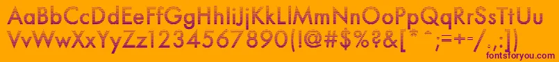 Neuro5Db Font – Purple Fonts on Orange Background