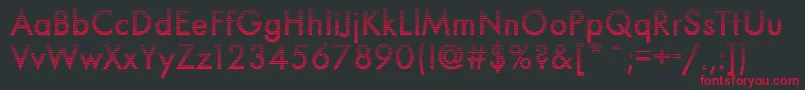 Neuro5Db Font – Red Fonts on Black Background