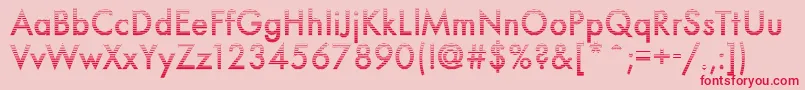Neuro5Db-Schriftart – Rote Schriften auf rosa Hintergrund