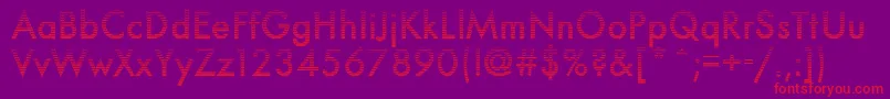 Neuro5Db-Schriftart – Rote Schriften auf violettem Hintergrund