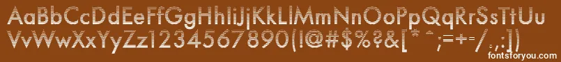 Neuro5Db Font – White Fonts on Brown Background