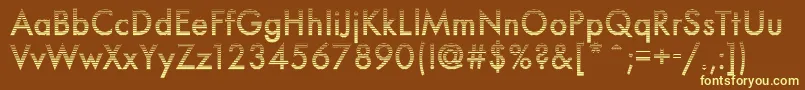 Neuro5Db Font – Yellow Fonts on Brown Background
