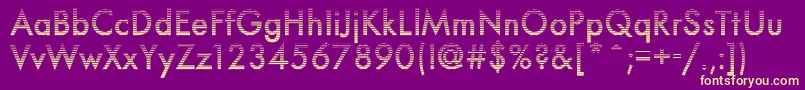 Neuro5Db Font – Yellow Fonts on Purple Background