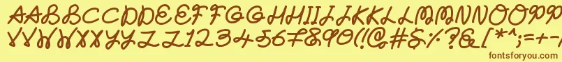 Forever Font – Brown Fonts on Yellow Background