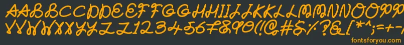 Forever Font – Orange Fonts on Black Background