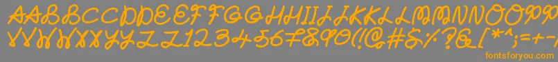 Forever Font – Orange Fonts on Gray Background