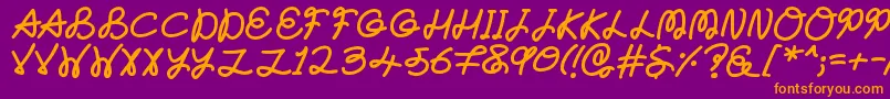 Forever Font – Orange Fonts on Purple Background