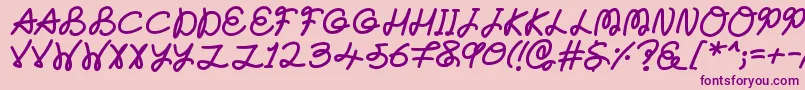 Forever Font – Purple Fonts on Pink Background