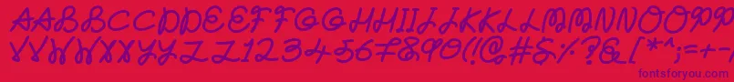 Forever Font – Purple Fonts on Red Background