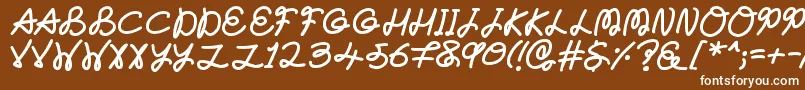 Forever Font – White Fonts on Brown Background