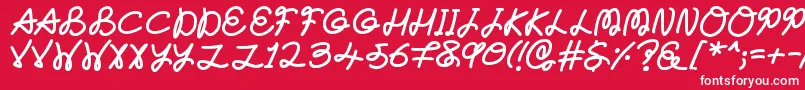 Forever Font – White Fonts on Red Background