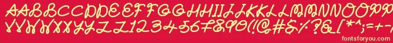 Forever Font – Yellow Fonts on Red Background