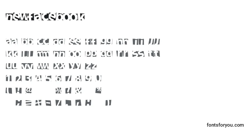 Schriftart NewFacebook – Alphabet, Zahlen, spezielle Symbole