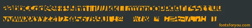 NewFacebook Font – Orange Fonts on Black Background