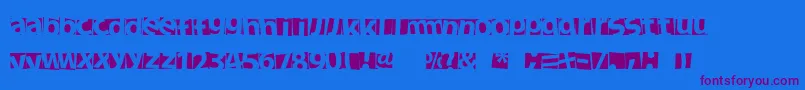 NewFacebook Font – Purple Fonts on Blue Background
