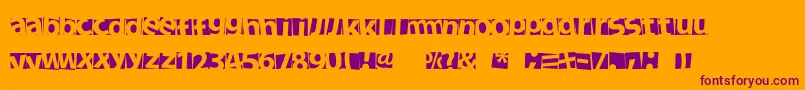 NewFacebook Font – Purple Fonts on Orange Background