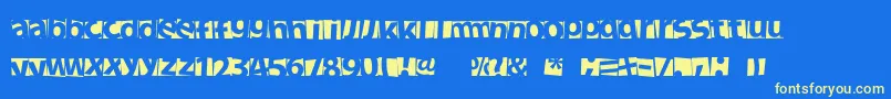 NewFacebook Font – Yellow Fonts on Blue Background