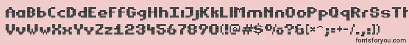 Estrog Font – Black Fonts on Pink Background