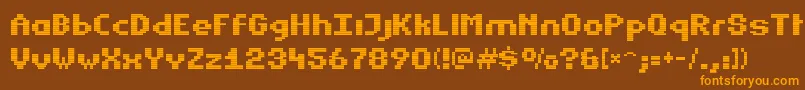 Estrog Font – Orange Fonts on Brown Background