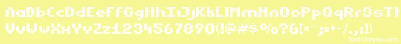 フォントEstrog – 黄色い背景に白い文字