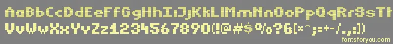 フォントEstrog – 黄色のフォント、灰色の背景