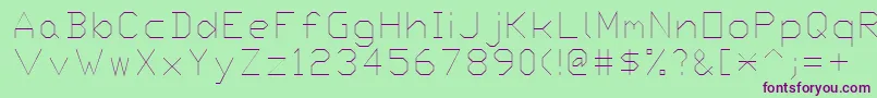 Proxy9-Schriftart – Violette Schriften auf grünem Hintergrund