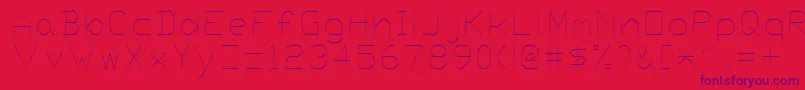 Proxy9 Font – Purple Fonts on Red Background